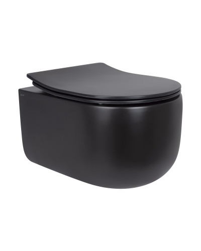 Унитаз подвесной Qtap Taurus безободковый с сиденьем Soft-close QT2433084EUQMB