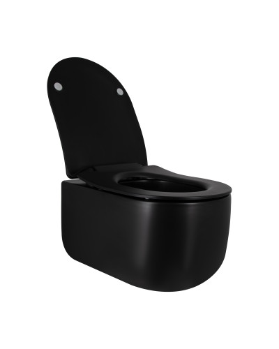 Унитаз подвесной Qtap Taurus безободковый с сиденьем Soft-close QT2433084EUQMB