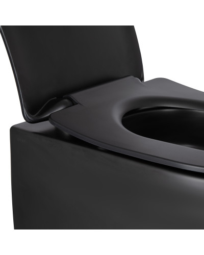 Унитаз подвесной Qtap Taurus безободковый с сиденьем Soft-close QT2433084EUQMB