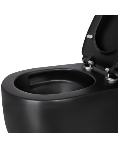 Унитаз подвесной Qtap Taurus безободковый с сиденьем Soft-close QT2433084EUQMB