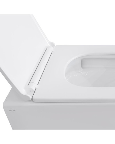 Унитаз подвесной Qtap Gemini безободковый с сиденьем Soft-close QT2533076EUQW