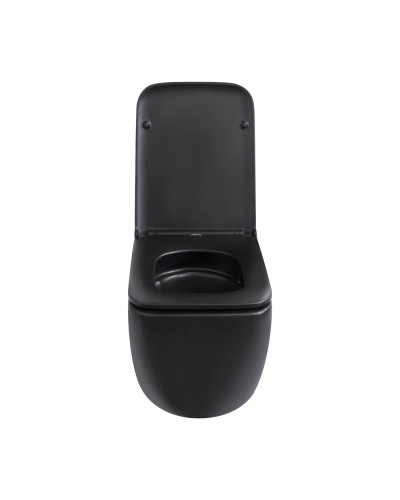 Унитаз подвесной Qtap Gemini безободковый с сиденьем Soft-close QT2533076EUQMB