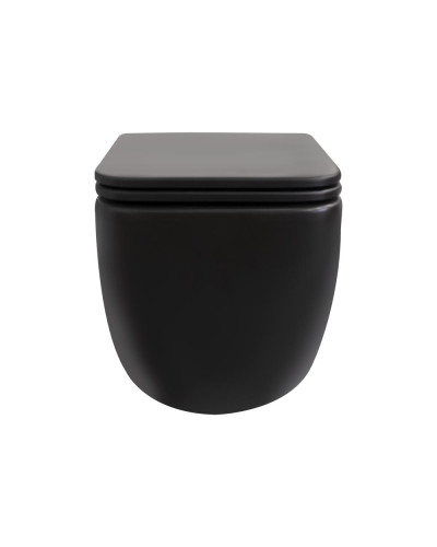 Унитаз подвесной Qtap Gemini безободковый с сиденьем Soft-close QT2533076EUQMB