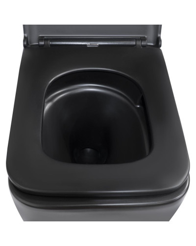 Унитаз подвесной Qtap Gemini безободковый с сиденьем Soft-close QT2533076EUQMB