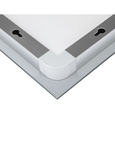 Зеркало Qtap Mideya 800х700 с LED-подсветкой Touch, с антизапотеванием, с диммером, рег. яркости Reverse QT2078NCF8070W