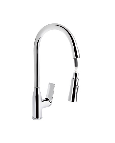 Смеситель для кухни Qtap Vlasta New с выдвижным изливом QTVLA344CRM45646 Chrome