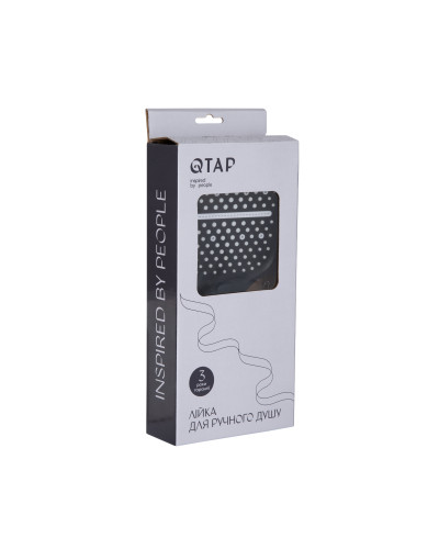 Лейка для ручного душа Qtap Rucni 260x120 мм округлая QTRUC125BLM45782 Black Matt