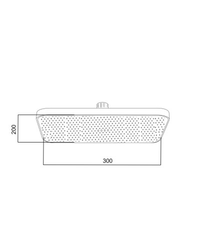 Лейка для верхнего душа Qtap Hlavova 300x200 мм прямоугольная QTHLA107BLM45783 Black Matt
