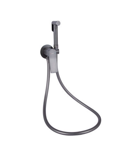 Набор для гигиенического душа Qtap Slavonice округлый QTSLA262GMB45916 Gunmetal Black PVD