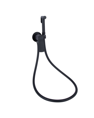 Набор для гигиенического душа Qtap Slavonice округлый QTSLA262BLM45917 Black Matt