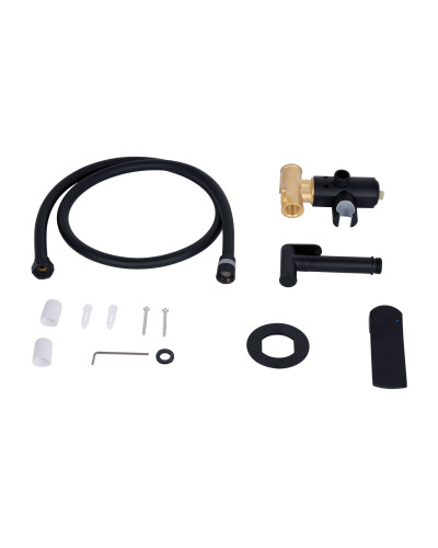Набор для гигиенического душа Qtap Slavonice округлый QTSLA262BLM45917 Black Matt