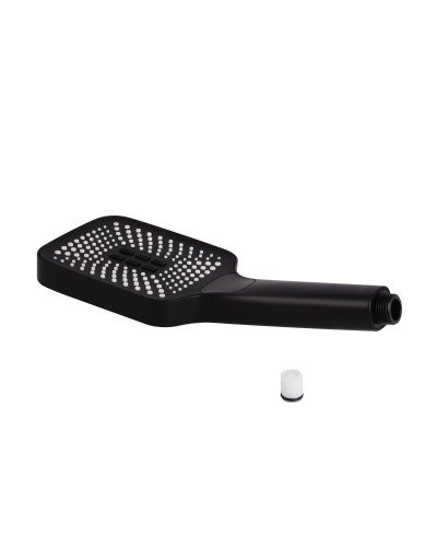 Лейка для ручного душа Qtap Rucni 140x110 мм прямоугольная QTRUC125BLM45955 Black Matt