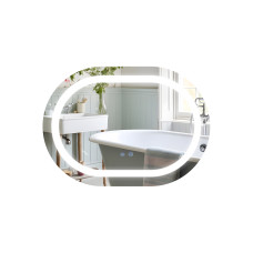 Зеркало Qtap Gemini 500х700 с LED-подсветкой Touch, с антизапотеванием, с диммером, рег. темп. цвета (3000-6500K) Reverse QT2578R5070