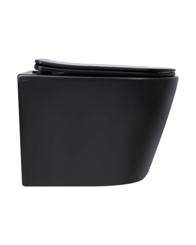 Унитаз подвесной Qtap Scorpio Ultra Quiet с сиденьем с сиденьем Soft-Close MATT BLACK QT14332380AMB