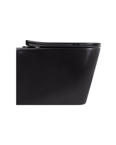 Унитаз подвесной Qtap Tern New Ultra Quiet с сиденьем с сиденьем Soft-Close MATT BLACK QT17332303ASMB
