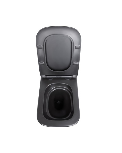 Унитаз подвесной Qtap Tern New Ultra Quiet с сиденьем с сиденьем Soft-Close MATT BLACK QT17332303ASMB