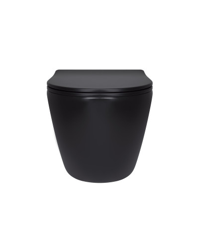 Унитаз подвесной Qtap Robin New Ultra Quiet с сиденьем с сиденьем Soft-Close MATT BLACK QT13332381АSMB
