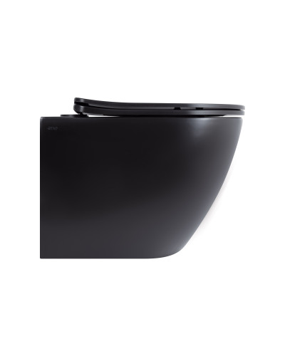 Унитаз подвесной Qtap Robin New Ultra Quiet с сиденьем с сиденьем Soft-Close MATT BLACK QT13332381АSMB