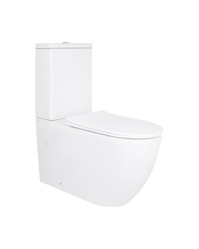 Унитаз напольный Qtap Grand Ultra Quiet безободковый с сиденьем Soft-close WHITE QT26228301W