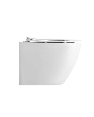 Унитаз подвесной Qtap Robin Ultra Quiet безободковый с сиденьем Soft-close 520x365x365 мм WHITE