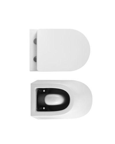 Унитаз подвесной Qtap Robin Ultra Quiet безободковый с сиденьем Soft-close 520x365x365 мм WHITE
