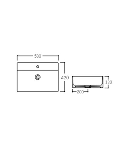 Раковина Qtap Nando LT 500х420х130 White QT12116146AW
