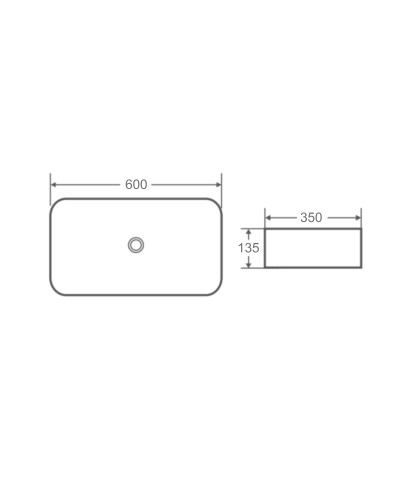 Раковина-чаша Qtap Tern 600x350x135 White QT17118140W