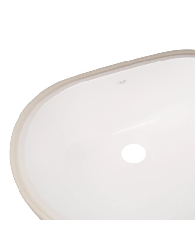 Комплект Qtap Stork: Раковина врезная овальная 560x395x195 мм White + Донный клапан PU02O