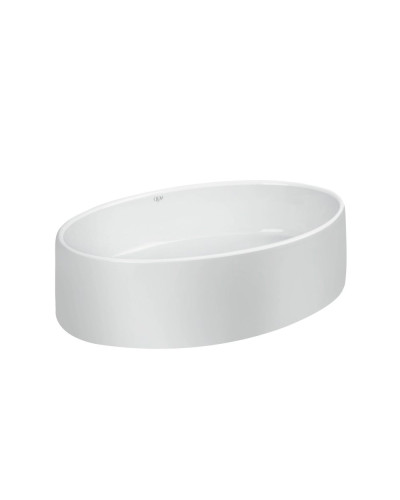 Комплект Qtap Kolibri: Раковина накладная овальная 500x360x140 мм White + Донный клапан PU02