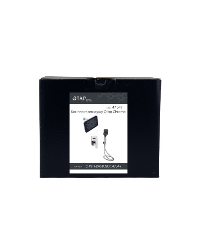 Комплект для душа Qtap Stenava Chrome: Смеситель QTST6245102DC + Лейки (QTRUC125CRM45954,QTHLA107CRM45784) + Шланг QTHADPVC200C + QTCRMBH130